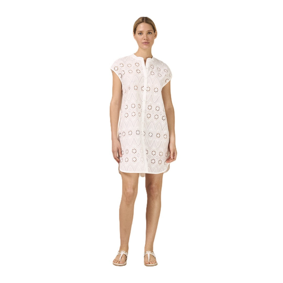 Noidinotte Abito Corto Camicia Donna Manica Scesa Sangallo- LA003281PB401