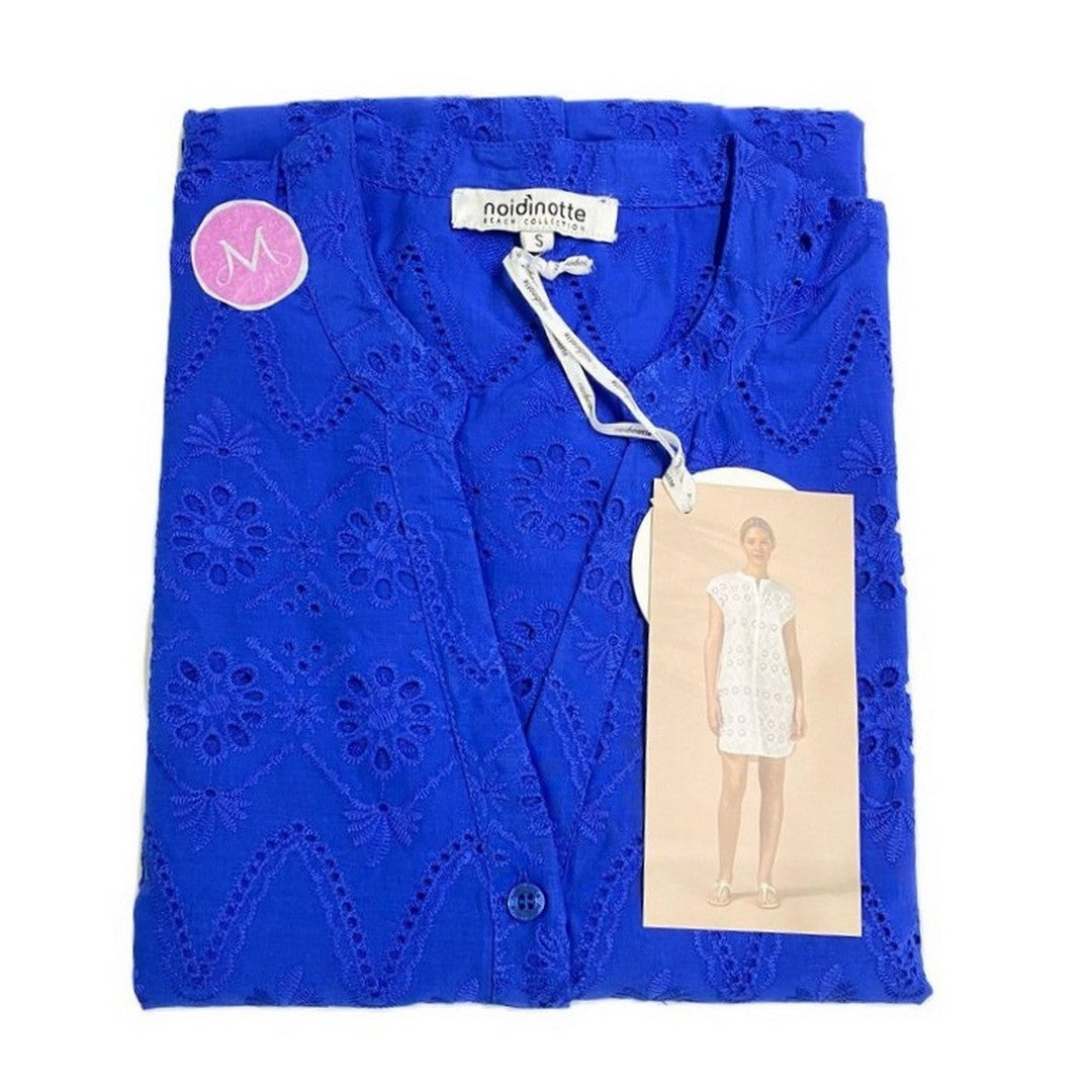 Noidinotte Abito Corto Camicia Donna Manica Scesa Sangallo- LA003281PB401
