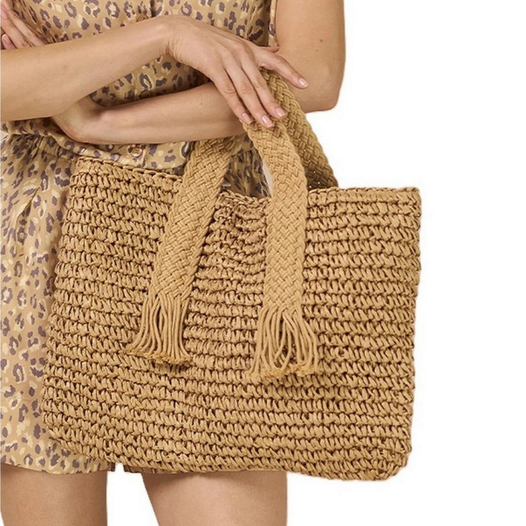 Noidinotte Borsa Con Chiusura Clips Paglia- TR001347PB401