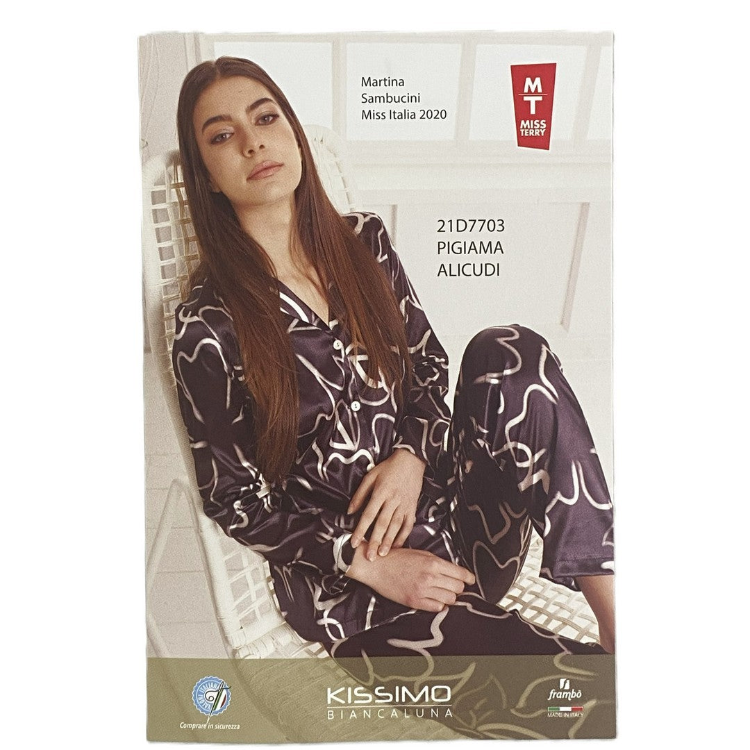 Biancaluna Kissimo pigiama donna in raso