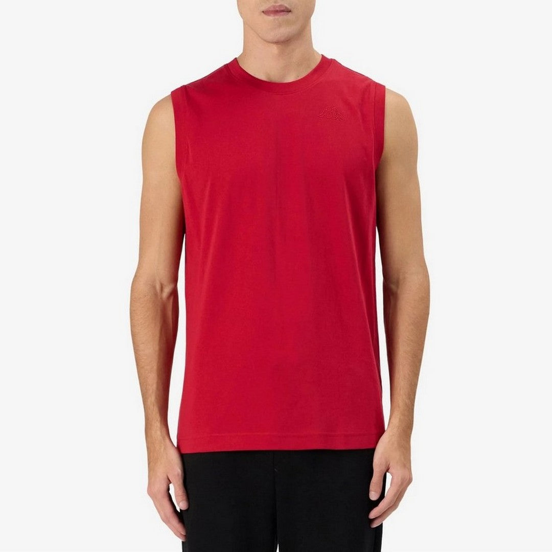 Kappa T-Shirt Uomo Logo Korpo Cadwal smanicata in Cotone Sportiva - 303HZB0 A1U