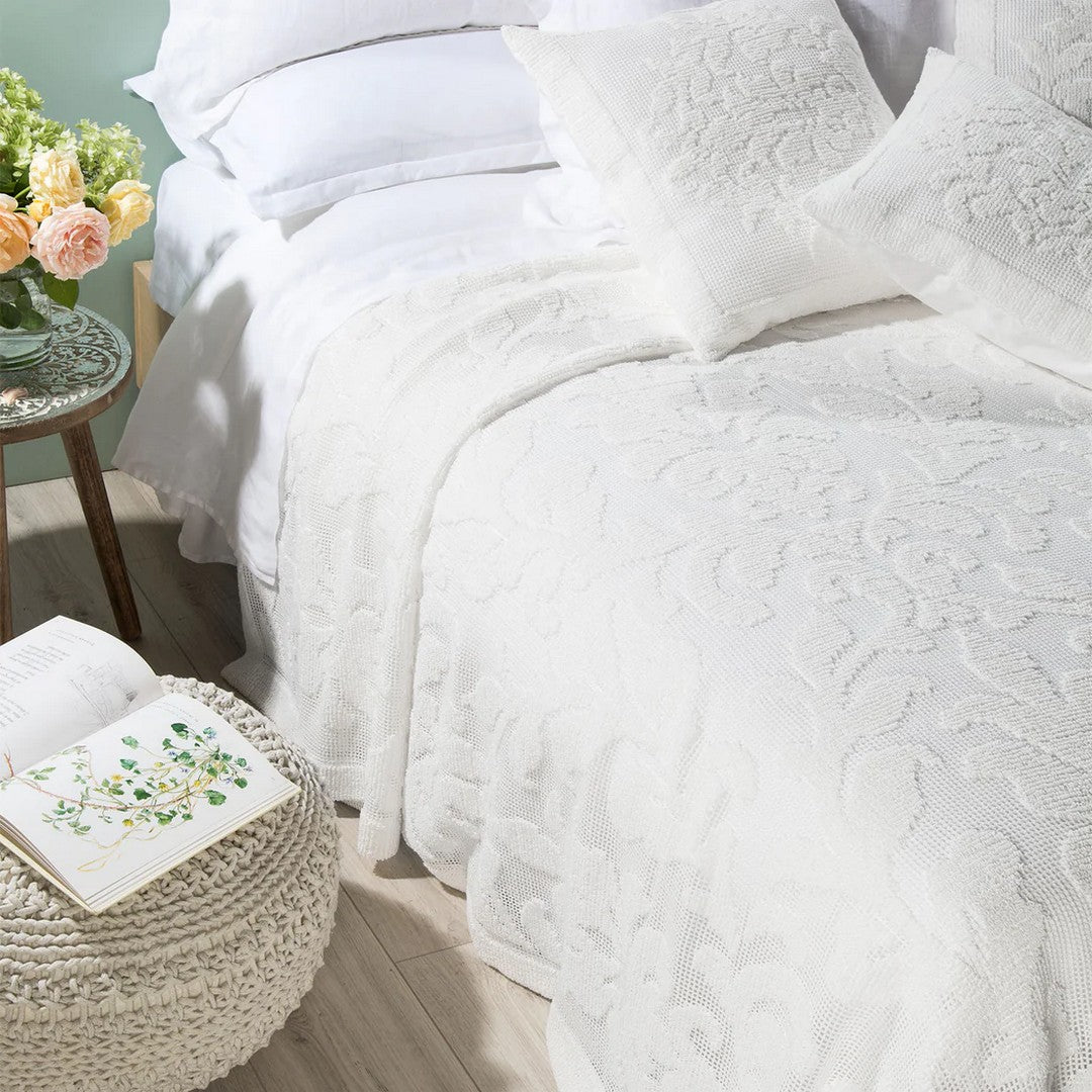 Caleffi copriletto matrimoniale intagliato Camogli in cotone