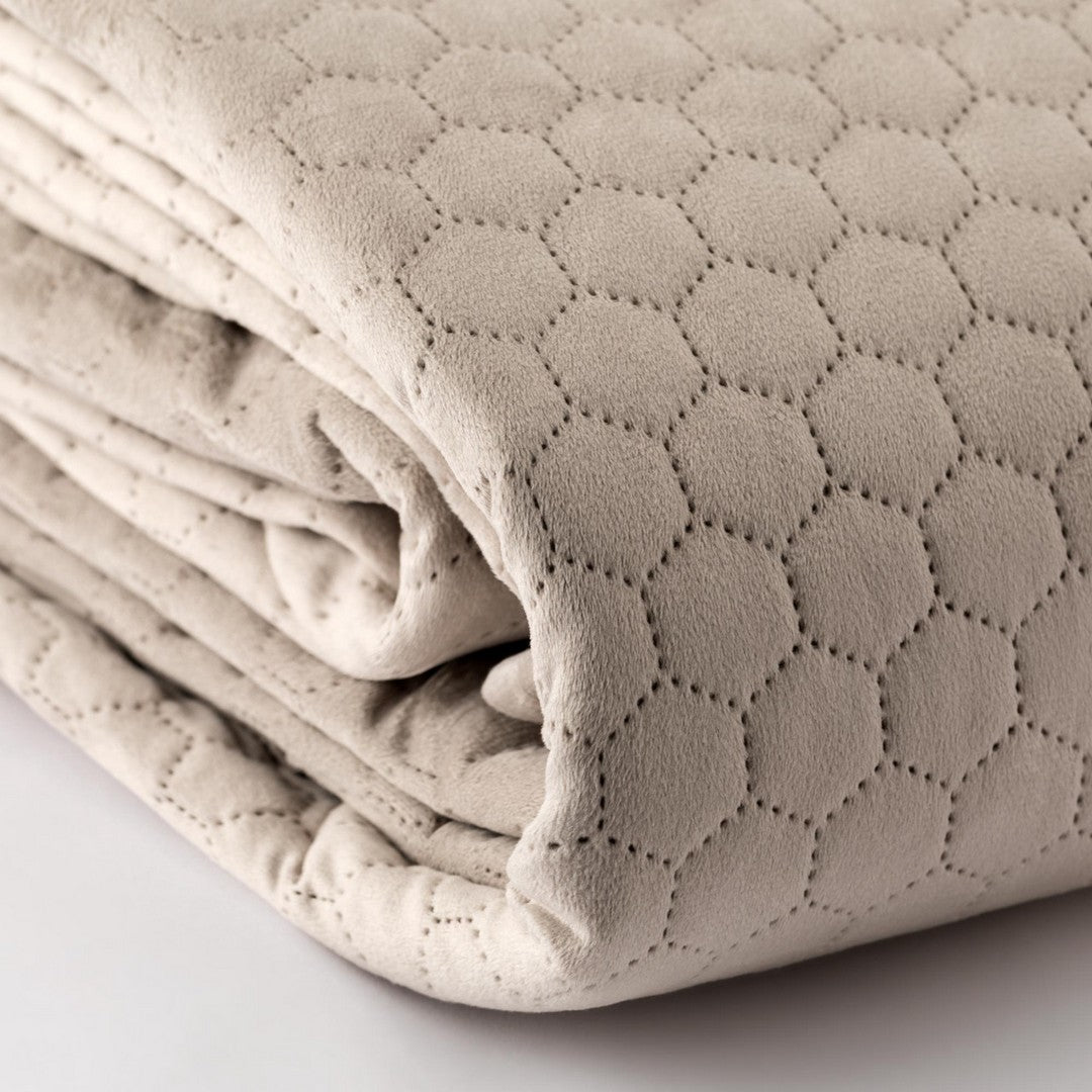 Linea Oro Exagon Quilt Velluto Tinta Unita