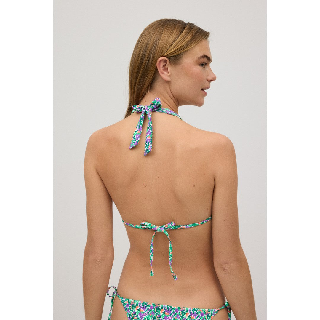 Ysabel Mora Beachwear Top Bikini Triangolo Stampa Micropiqué Donna - 82985