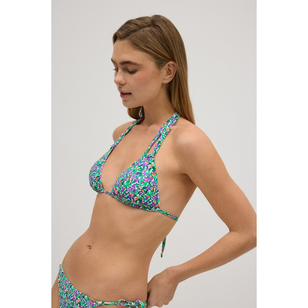 Ysabel Mora Beachwear Top Bikini Triangolo Stampa Micropiqué Donna - 82985