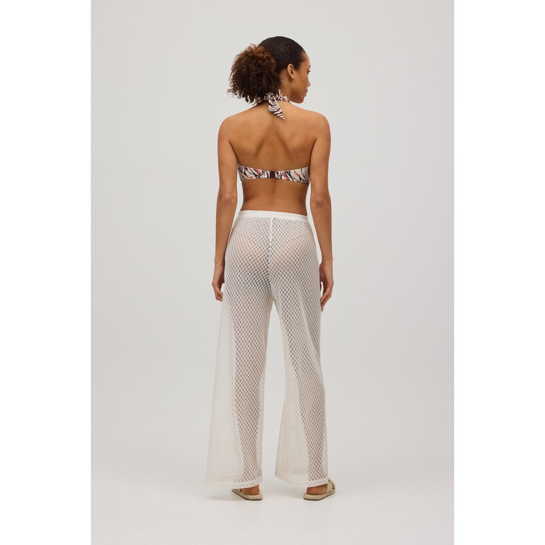 Ysabel Mora Beachwear Pantaloni Lunghi In Tessuto Traforato Donna - 86112