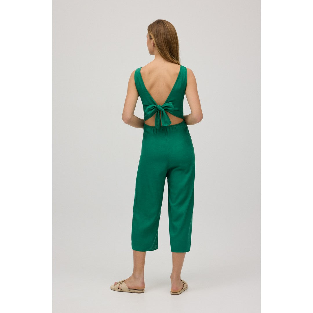 Ysabel Mora Beachwear Abito Tuta Con Fiocco In Lino Donna - 86200