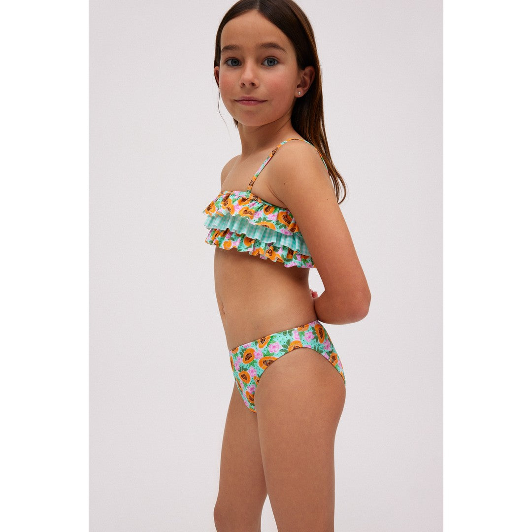 Ysabel Mora Beachwear Set Bikini Con Volant Bambina - 95128