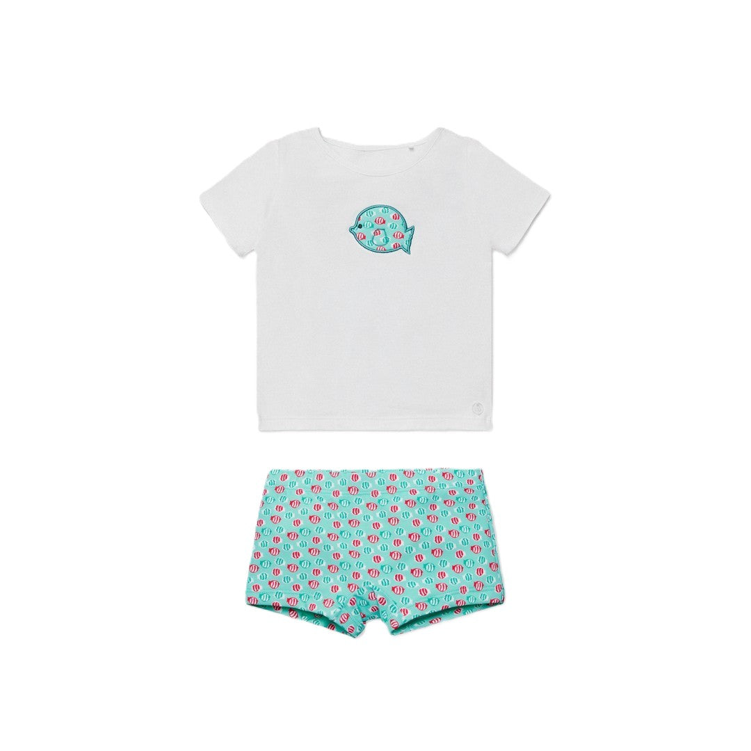 Ysabel Mora Beachwear Completo Bambino Costume Boxer E Maglietta - 97075