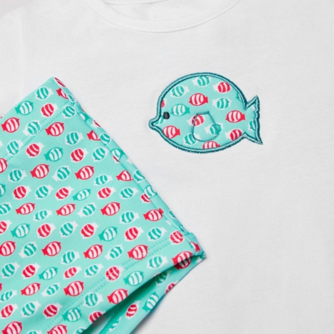 Ysabel Mora Beachwear Completo Bambino Costume Boxer E Maglietta - 97075