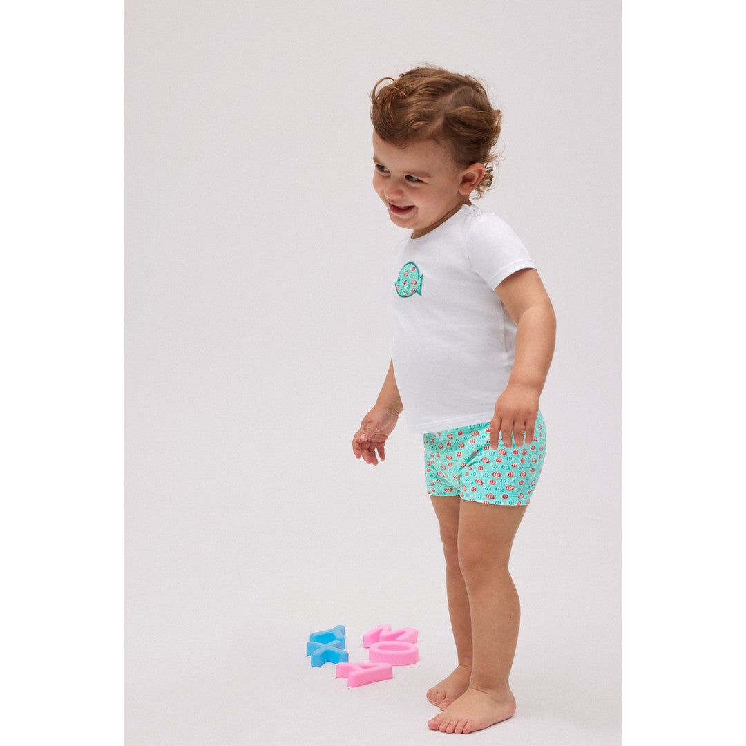 Ysabel Mora Beachwear Completo Bambino Costume Boxer E Maglietta - 97075