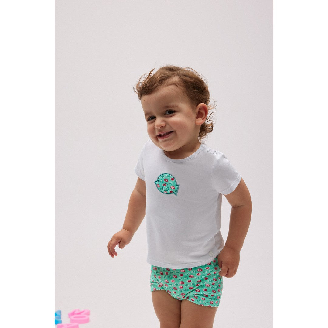 Ysabel Mora Beachwear Completo Bambino Costume Boxer E Maglietta - 97075