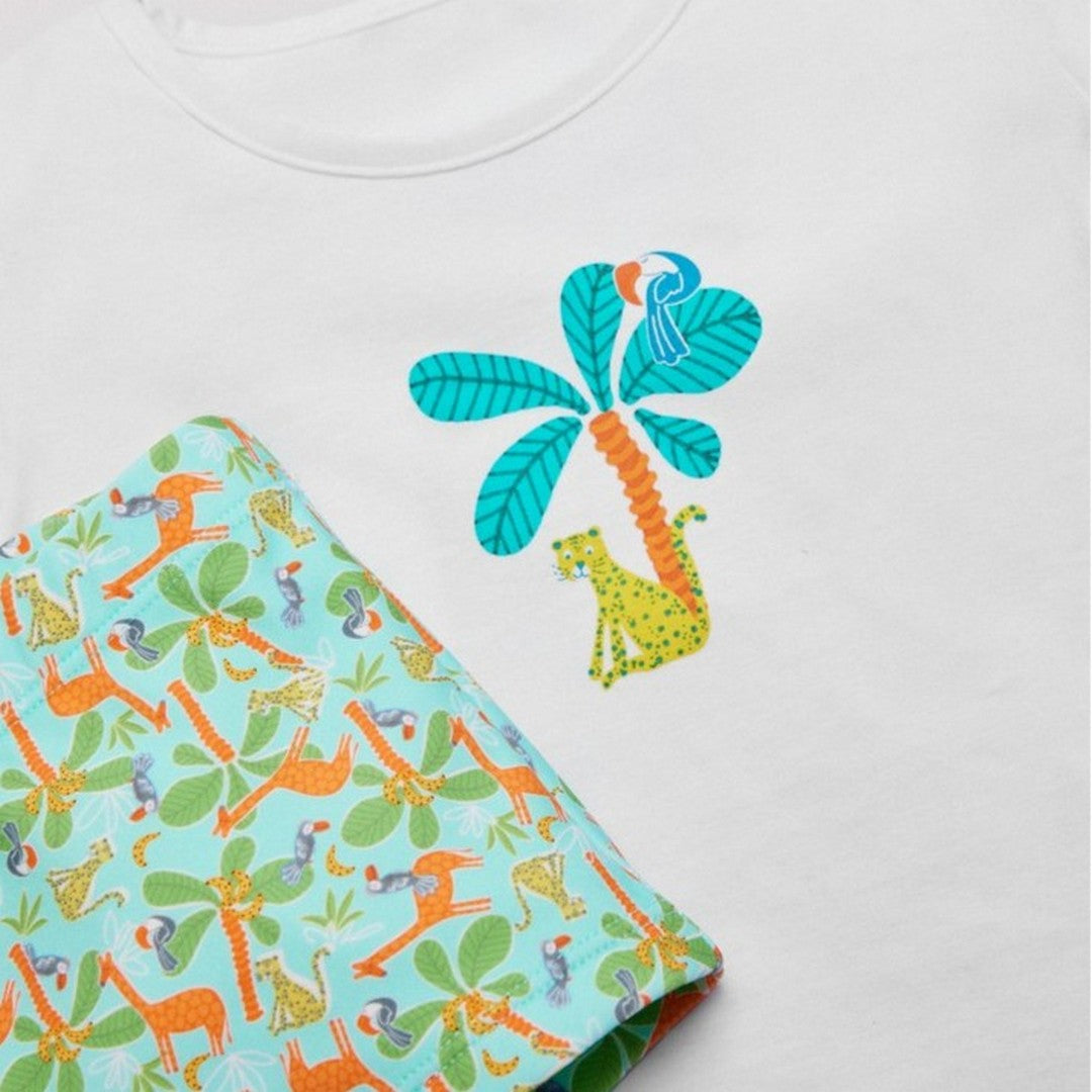 Ysabel Mora Beachwear Completo Bambino Costume Boxer E Maglietta - 97080