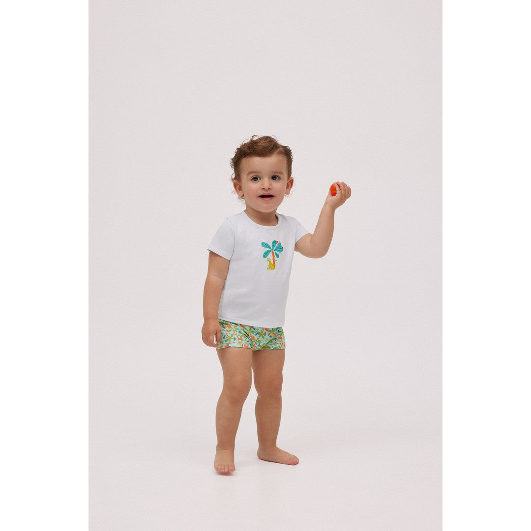 Ysabel Mora Beachwear Completo Bambino Costume Boxer E Maglietta - 97080