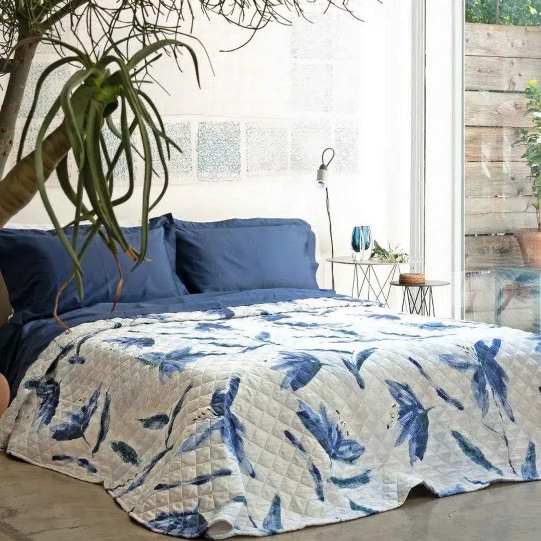 Reever Quilt in raso di cotone Diva blu LE03030