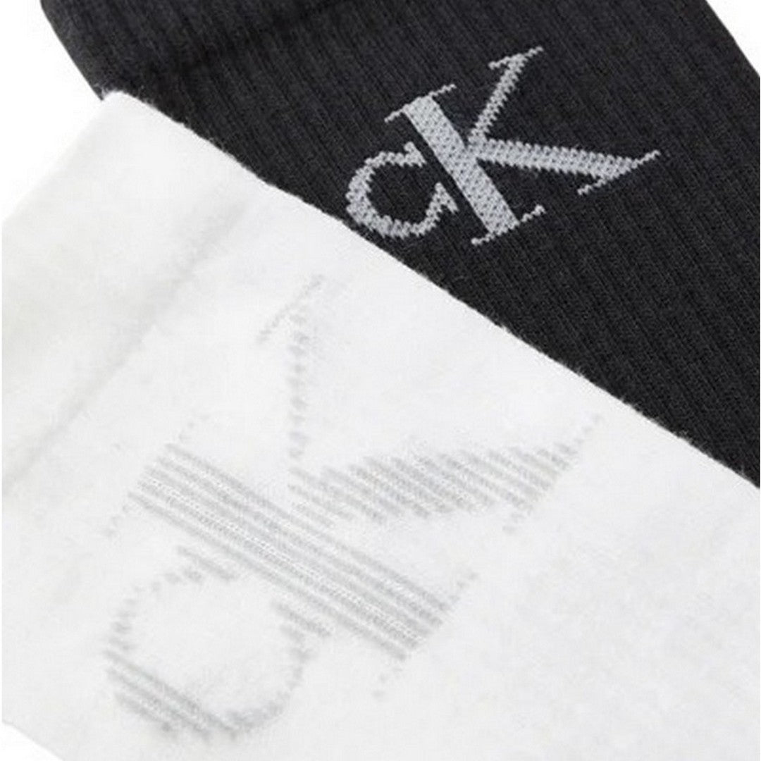 Calvin Klein Uomo 2P Calze Monogram bianco nero 701231387 001 801