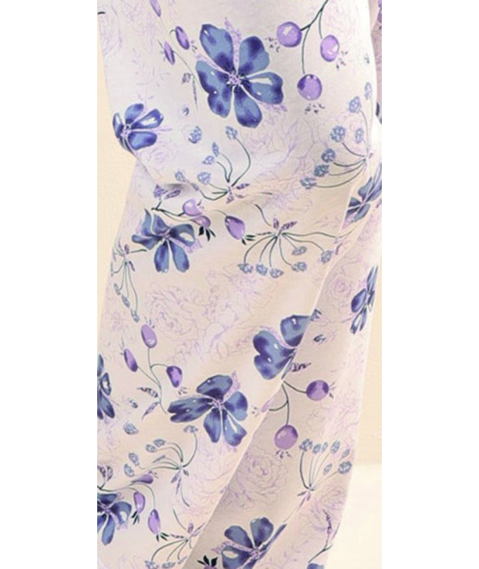 Gary pigiama donna conformato spalla larga con pinocchietto in cotone - Z55056