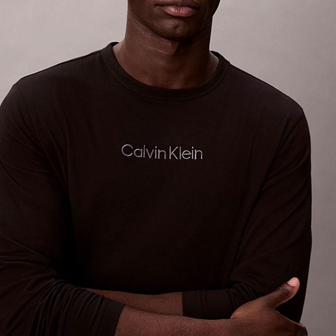Calvin Klein Set Pigiama Uomo Manica Lunga E Pantaloni In Popeline Di Cotone