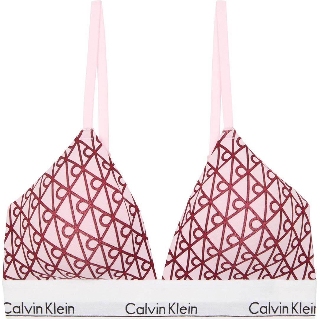 Calvin Klein Reggiseno Donna Triangolo Stampato Leggermente Imbottito Icon