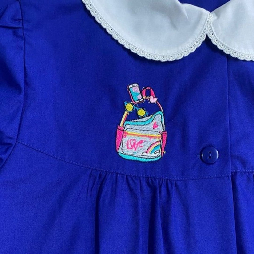 Siggi Happy School Grembiule Scuola Bambina Con Bottoni