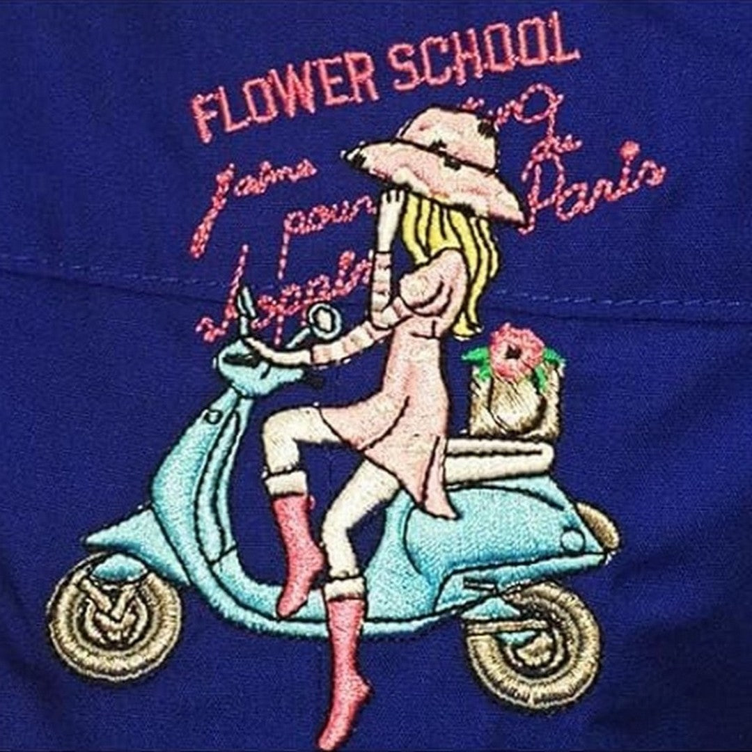 Ambrosino Grembiule Scuola Bambina Bluette Con Bottoni