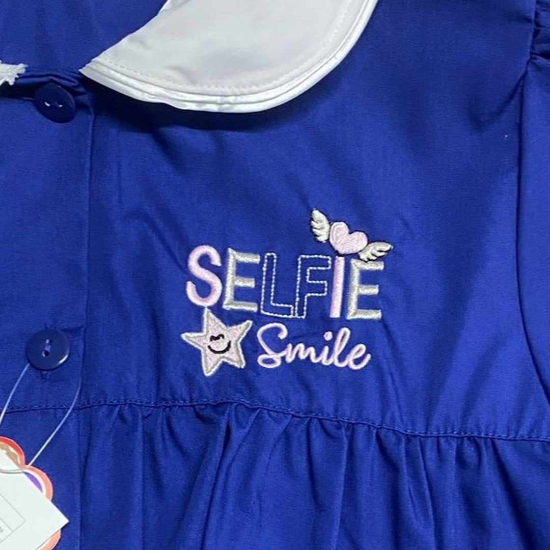 Ambrosino Grembiule Scuola Bambina Bluette Con Bottoni
