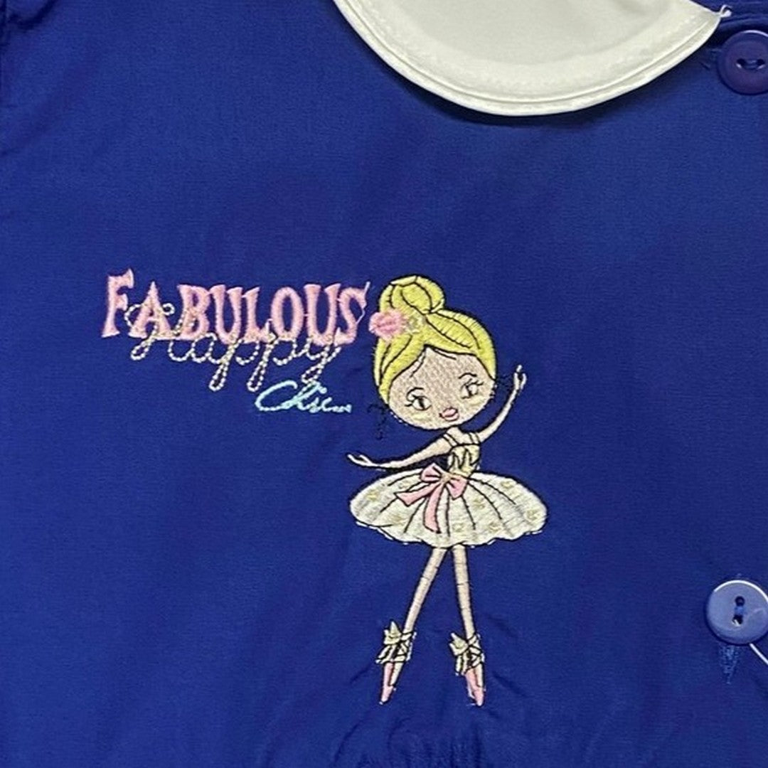 Ambrosino Grembiule Scuola Bambina Bluette Con Bottoni