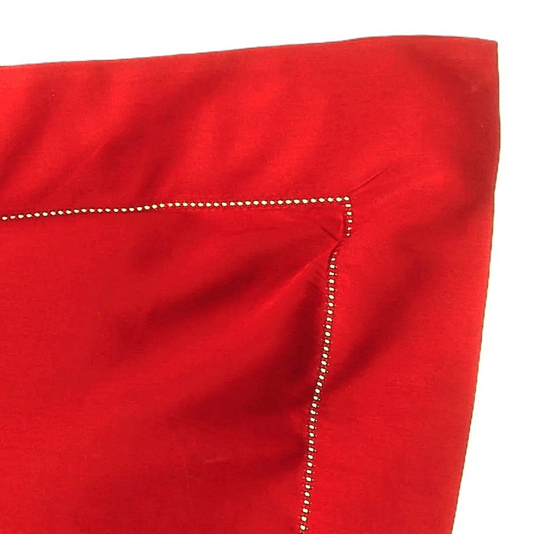 Maestri Cotonieri Home Coppia Federe in Raso di Cotone orlo a giorno