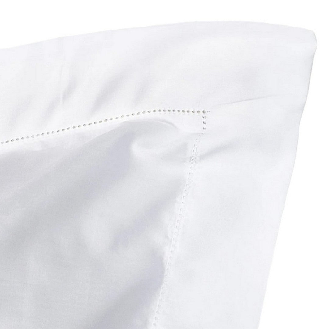 Maestri Cotonieri Home Coppia Federe in Raso di Cotone orlo a giorno