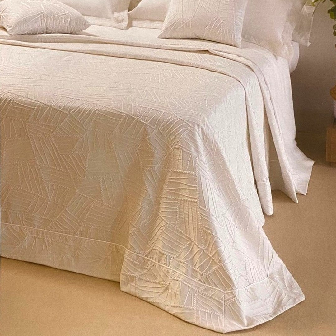 Battaglia Home Copriletto Matrimoniale Irma in Tessuto Jacquard con Bordo