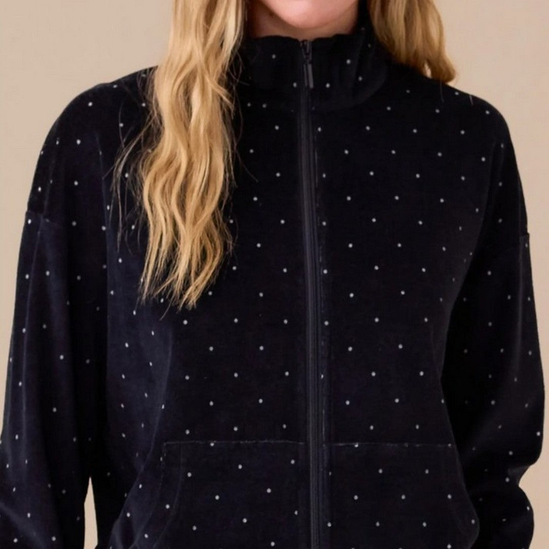 Noidinotte Completo Donna in Ciniglia Pois - FA009348