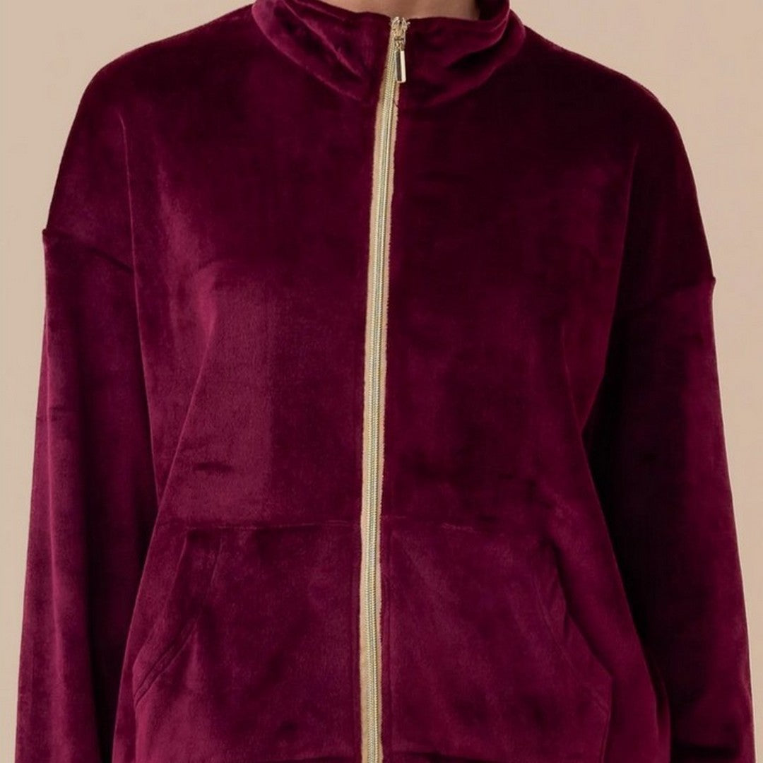 Noidinotte Donna Completo in Ciniglia con Zip - FA009442