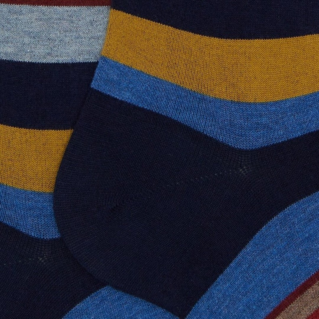 Gallo Calza Lunga Uomo Cotone Leggero Righe Multicolor