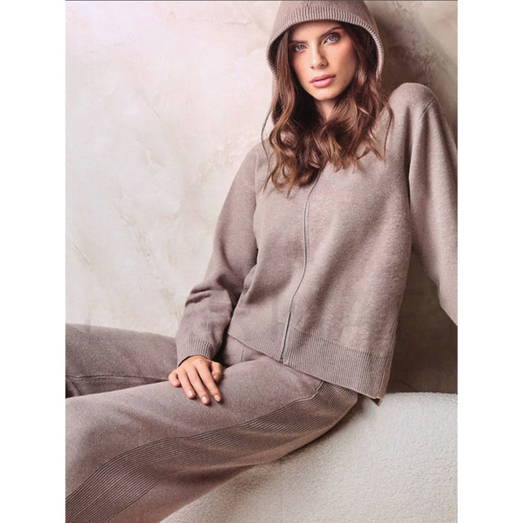 Lormar Tuta Donna con cappuccio full zip e Pantalone Palazzo