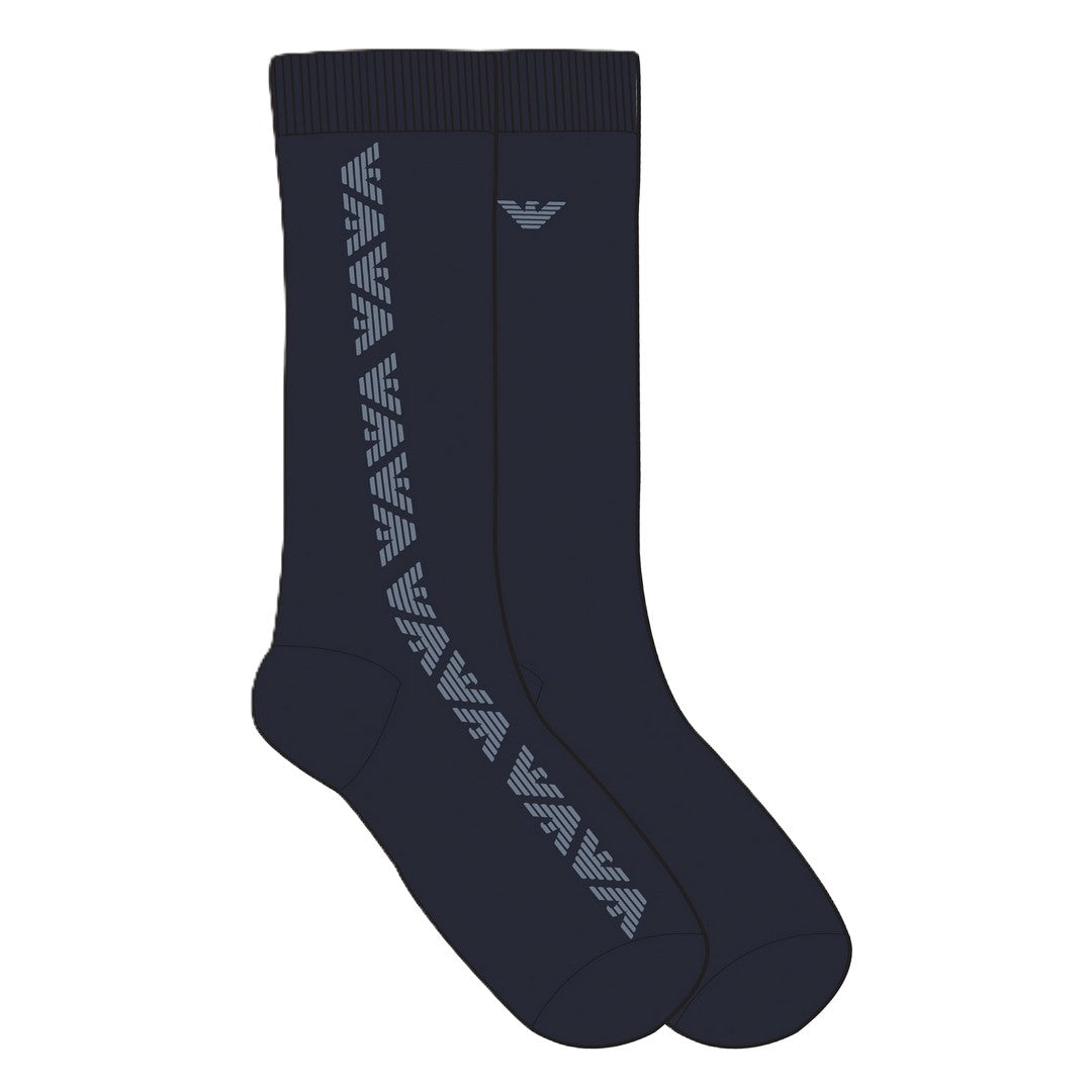 Emporio Armani 2 Pack Calze Lunghe Uomo EM000545-AF18180-MB278