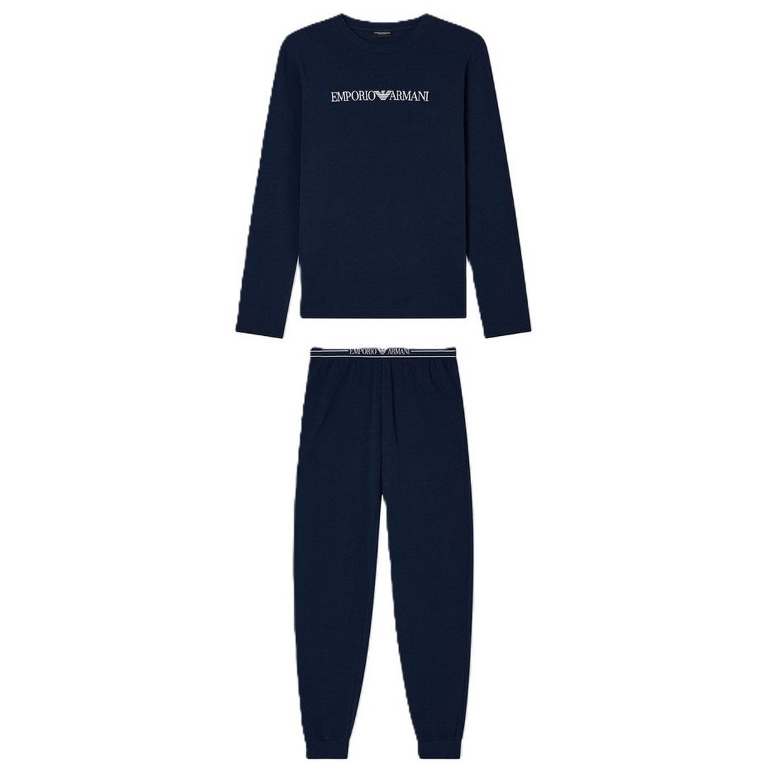 Emporio Armani Pigiama Donna Banda Logata Blu EW001903-AF10881-UB101