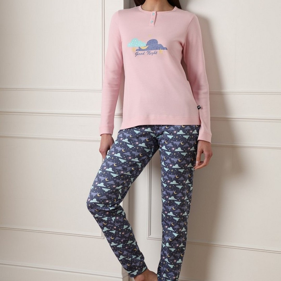 Lovable Pigiama Donna Serafino Lungo Caldo Cotone - 9L0EA