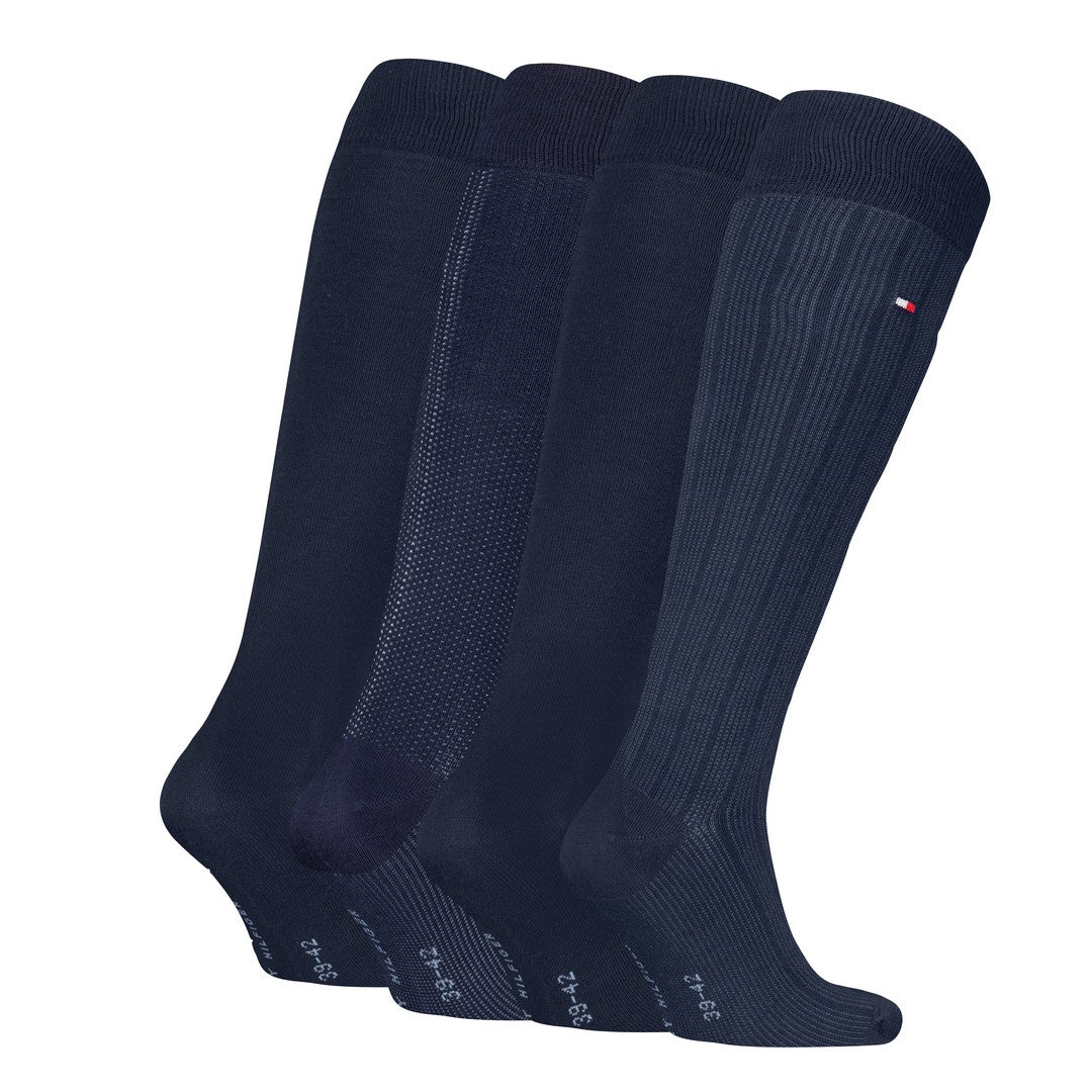 Tommy Hilfiger Uomo Calza Lunga Caldo Cotone 4P Giftbox Blu 701235378 001