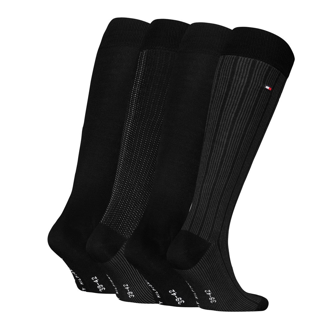 Tommy Hilfiger Uomo Calza Lunga Caldo Cotone 4P Giftbox Nero 701235378 002