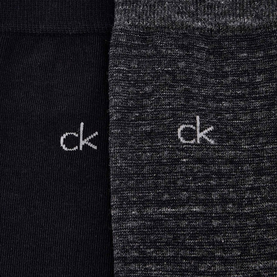 Calvin Klein Uomo Calzini 2P Melange Grid 701235971 001