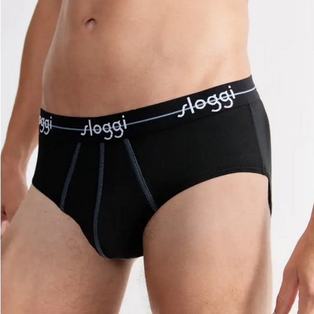 Sloggi Uomo 2P Slip Start Midi 0004 Nero
