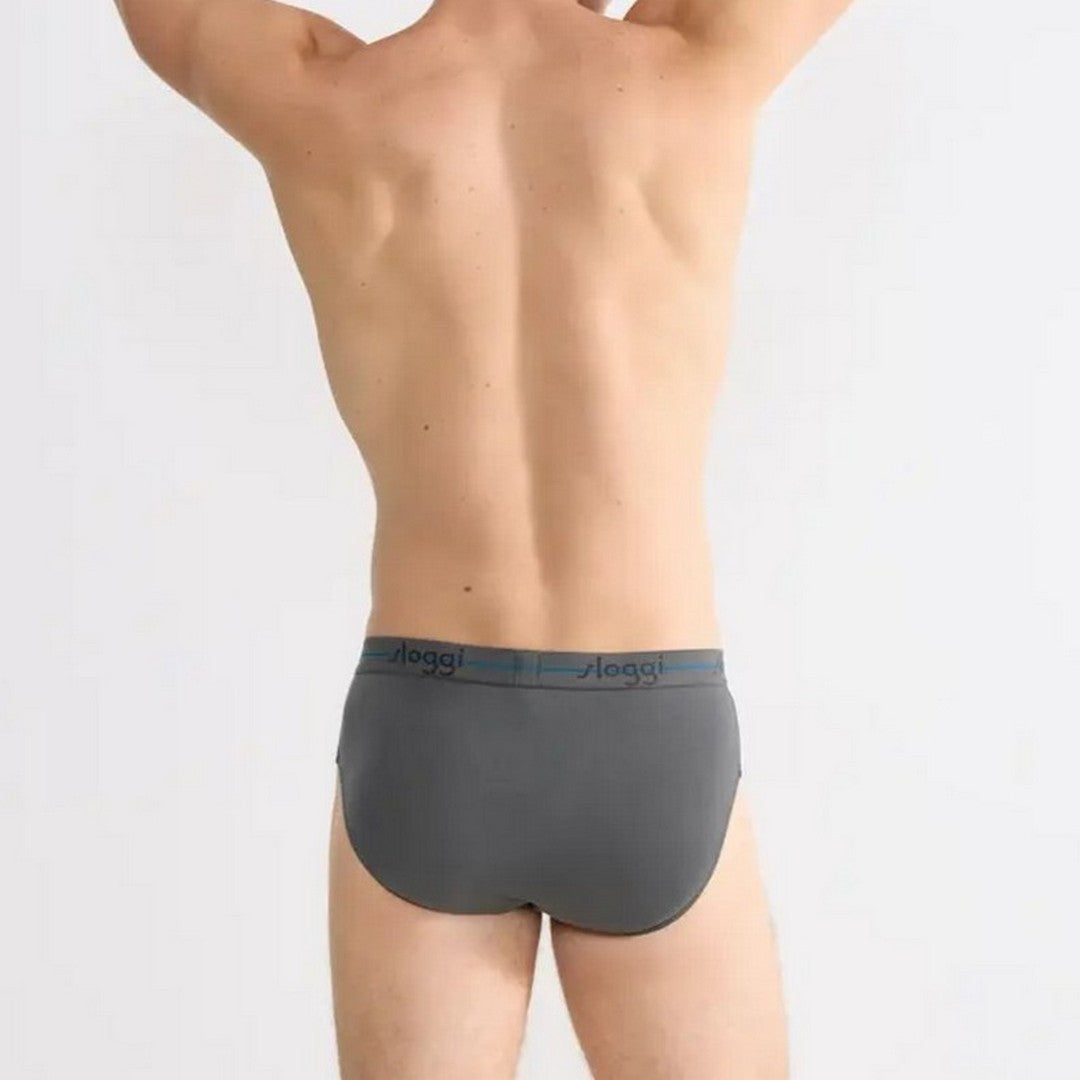 Sloggi Uomo 2P Slip Start Midi M003 Grigio/Blu