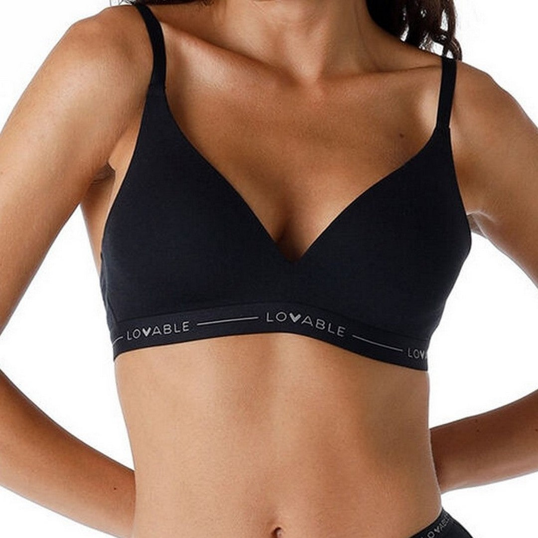 Lovable Donna Reggiseno triangolo imbottito senza ferretto L0DCQ Nero