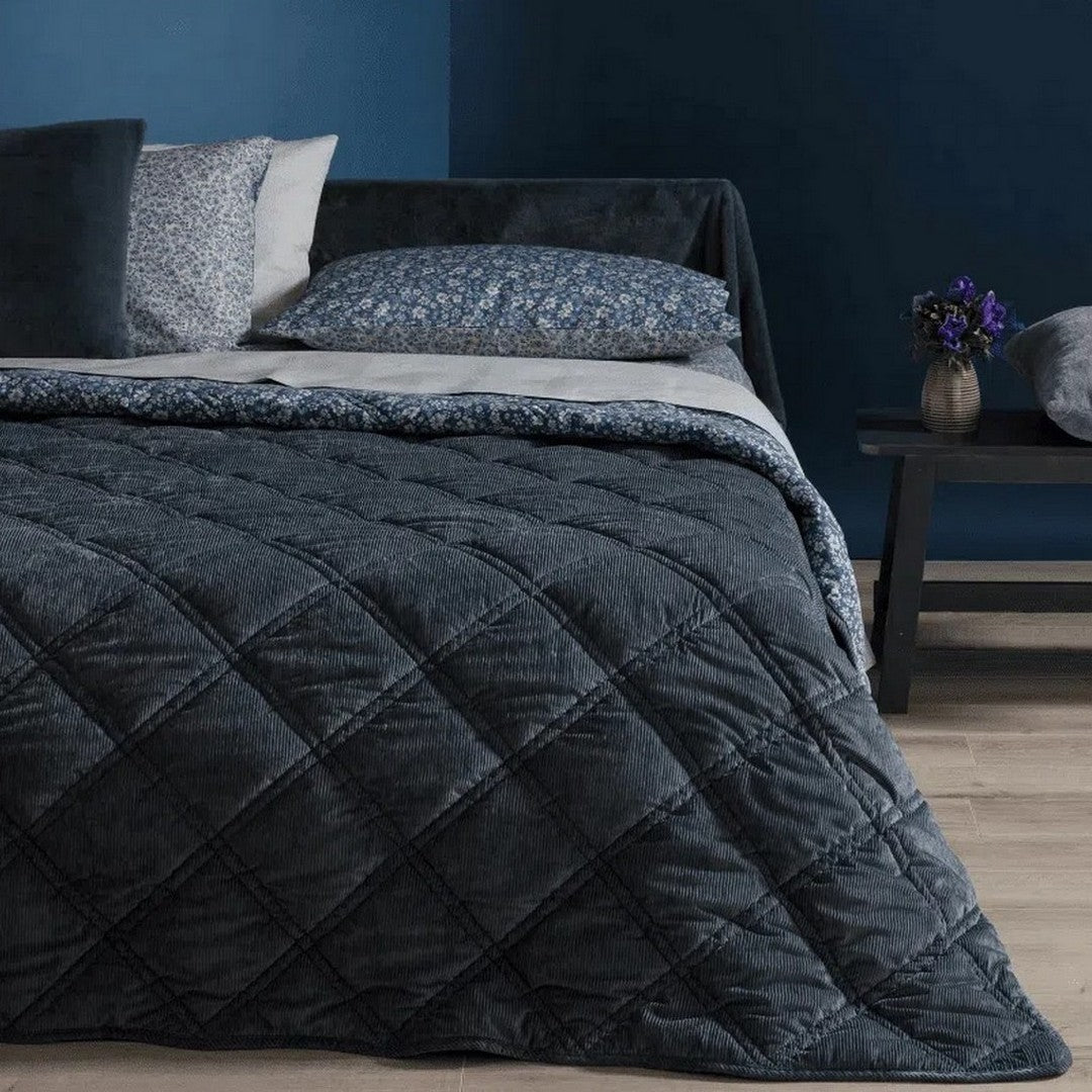 Riviera Coperta Double Matrimoniale in Velluto e Cotone Stampato LE0424 0401