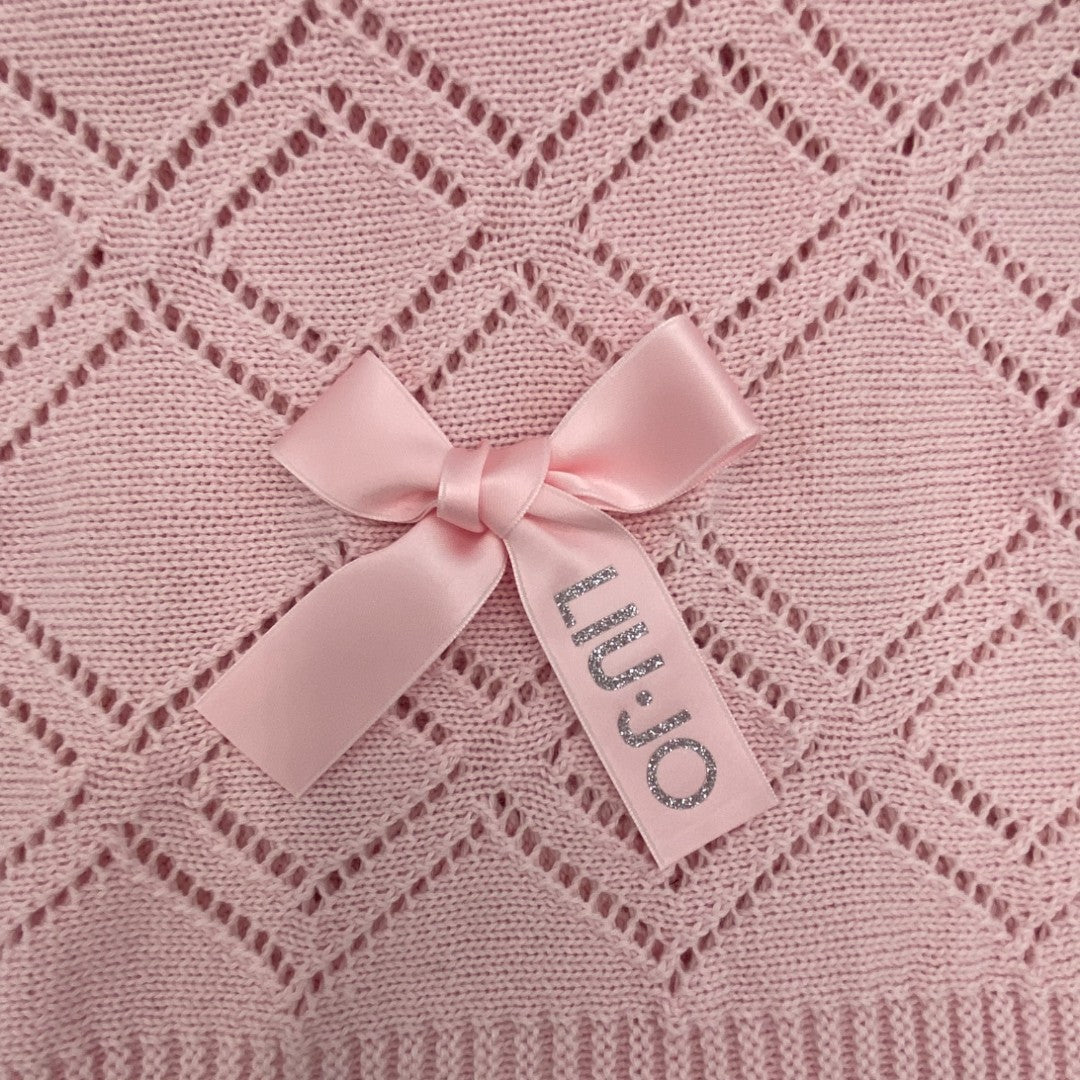 Liu Jo Baby Copertina Carrozzina in Lana Merinos Quadrucci - BL242B-00090