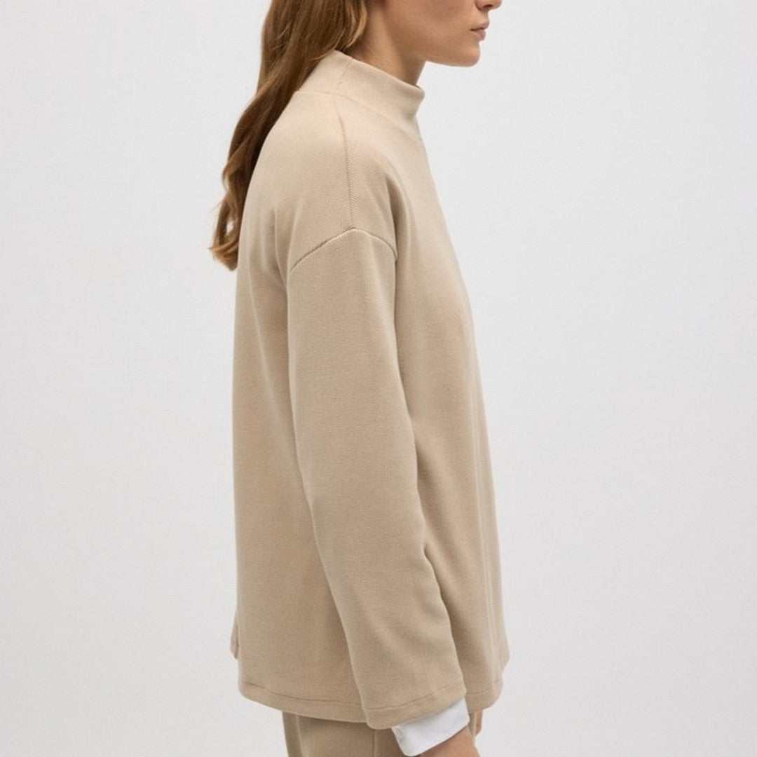 Ysabel Mora Donna Felpa Almond Effetto Velluto - 70682