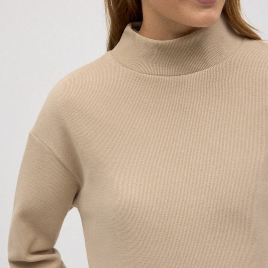 Ysabel Mora Donna Felpa Almond Effetto Velluto - 70682