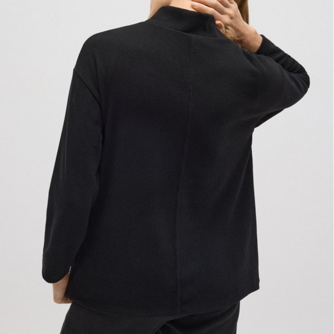 Ysabel Mora Donna Felpa Black Effetto Velluto - 70682