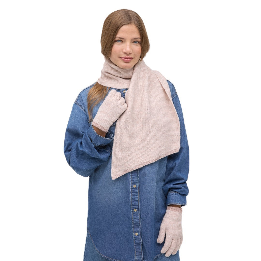 Ysabel Mora Donna Set Sciarpa E Guanti Cipria - 70686