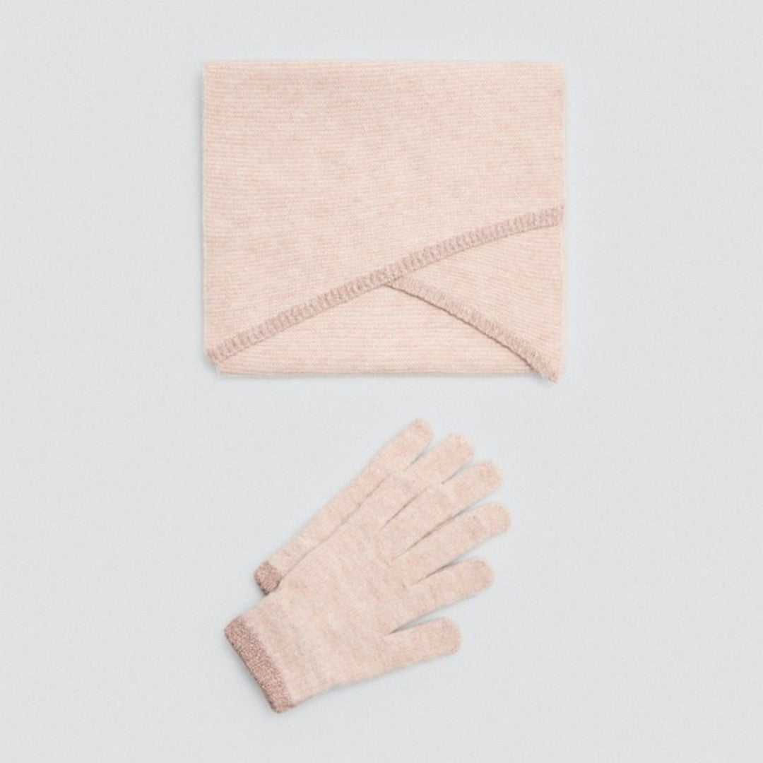 Ysabel Mora Donna Set Sciarpa E Guanti Cipria - 70686